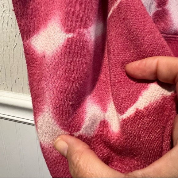 Free People Movement Dusty Rose and White Lace-Up Hoodie size Small - Picture 8 of 15